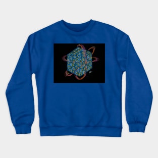 Quantum Sapphire Cube Crewneck Sweatshirt